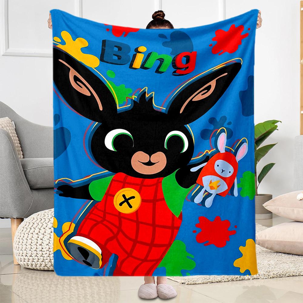 Bing's Colorful Adventure Blanket Warmthful Decor Suitable for Chair Picnics Bed Four Seasons Multipurpose Modern