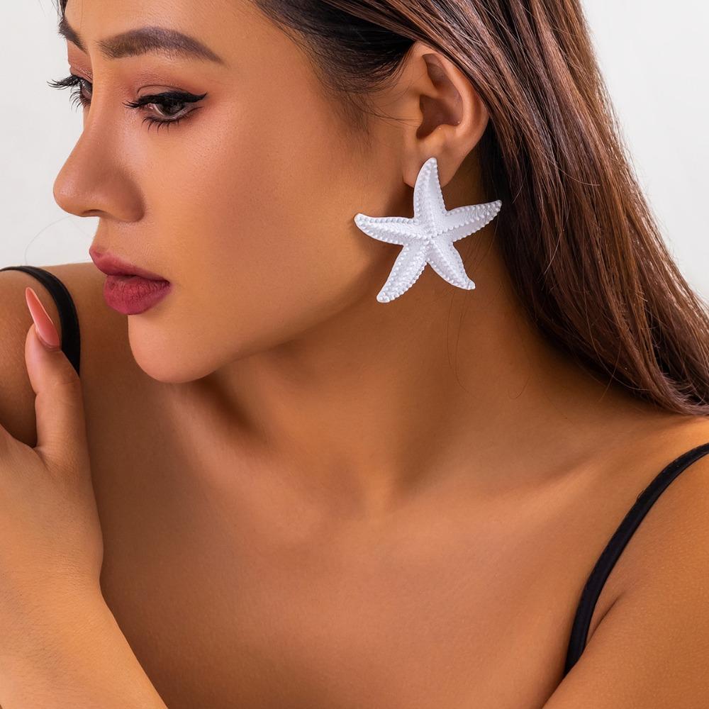 Boucles d'oreilles pendantes Étoile de mer Dorée Boucles d'oreilles pendentifs Étoile de mer Accessoires de Bijoux