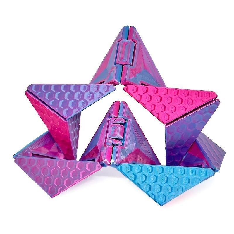 3D Printed Durable Deformable Folding Cube—Portable Multi-Face Flip Puzzle Cube, Office Desk Decoration, Focus Aid Tool, Boredom Buster