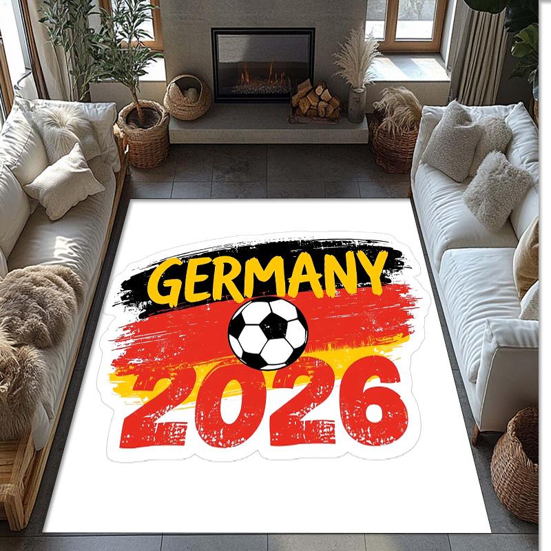 Germany national football team Printed Flannel Area Rug Non Slip Soft Polyester Floor Carpet Indoor Decor Mat for Bedroom Living Room Sofa