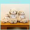 Cuter Rabbit Plush Toy With Floral Print Dress And Bow Decor For Kids And Adults