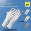 Women's Ice Silk UV Protection Flip-Top Cycling & Driving Gloves - Non-Slip, Thin, Extended Summer Sun Protection.