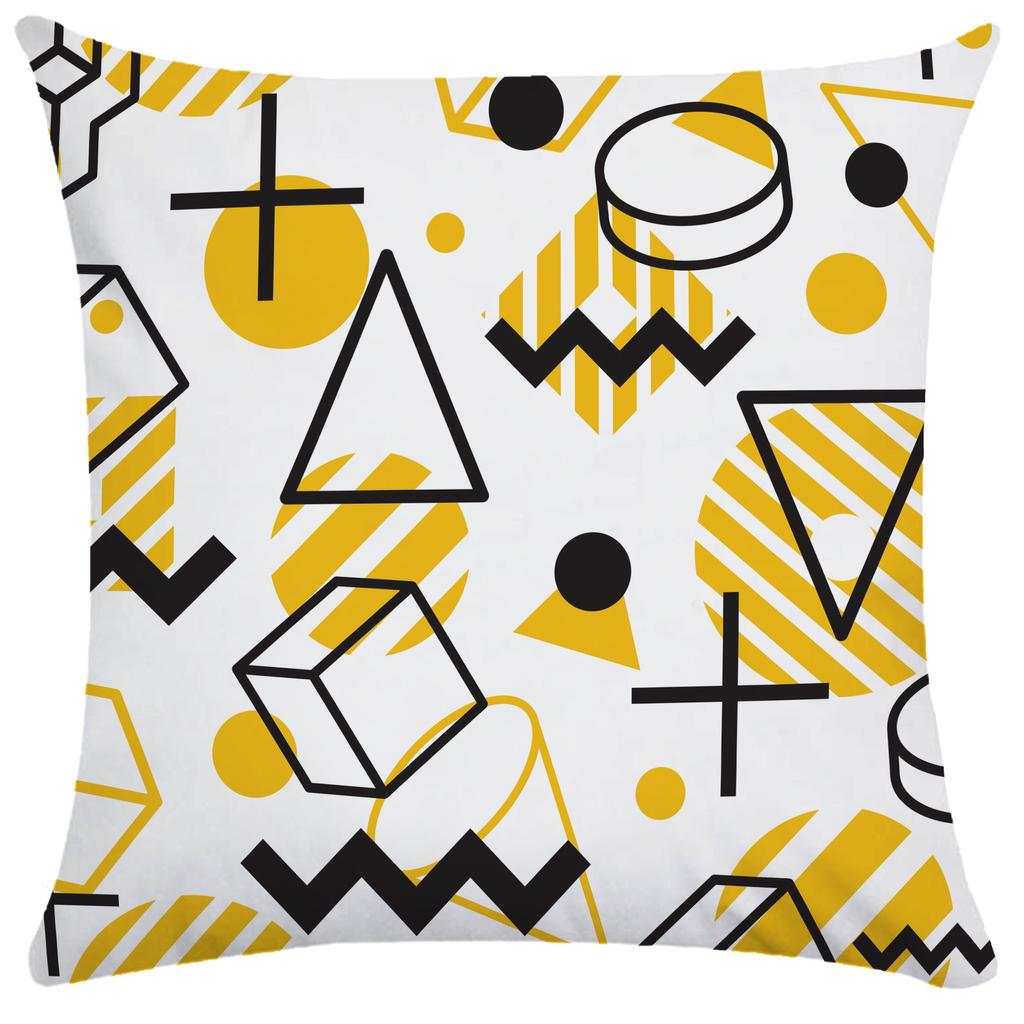 Unregelmäßiger Geometrischer Quadratischer Sofakissenbezug Schlafsaaldekoration Büro Wohnzimmer Zuhause Kissenbezug