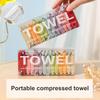 14 vellen gecomprimeerde handdoektabletten zachte herbruikbare washandjes voor het gezicht droog nat twee keer gebruiken kamperen wandelen wegwerphanddoek vellen