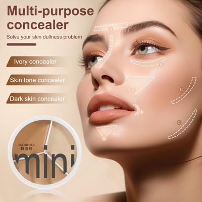 3 Colors Concealer Palette Natural Spot Dark Circle Acne Full Coverage Long Lasting Moisturizing Matte Finish Foundation Cream