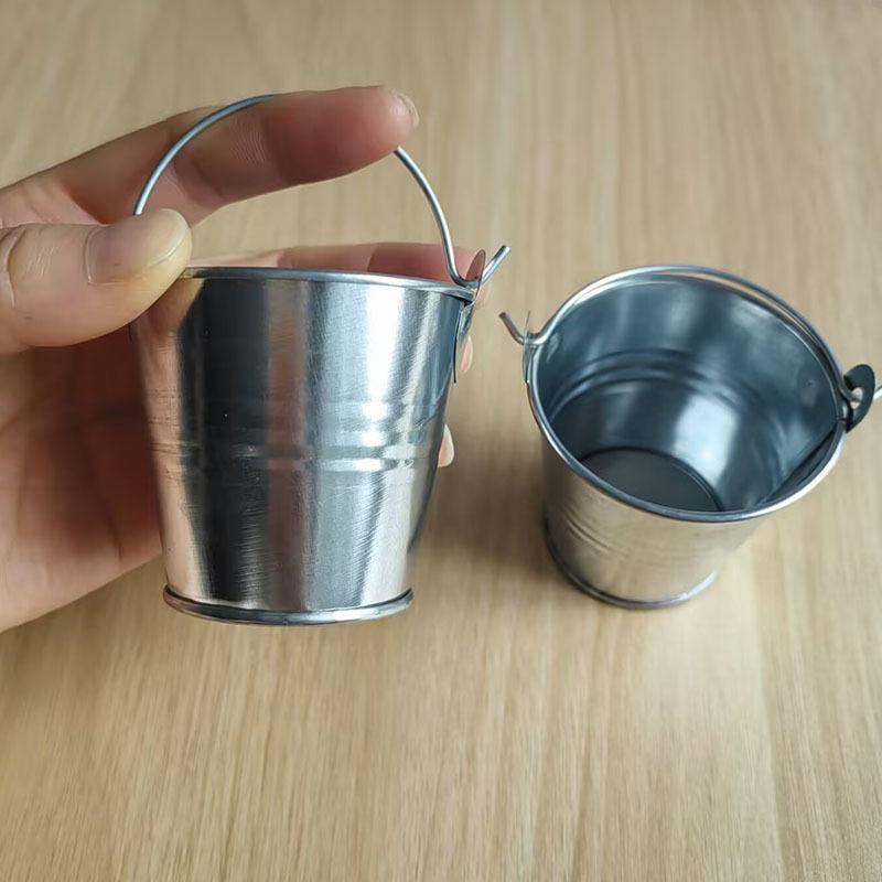 Mini Portable Bucket Cup Creative With Handle Reusable Tiny Pail Cup Food Grade for Home Kitchen Outdoor Picnic