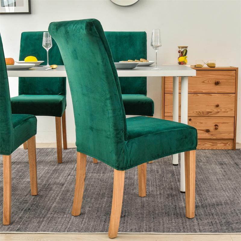 Velvet Chair Cover Stretch Dining Chair Slipcover Elastic Spandex Covers for Chairs Universal Housse Pour Chaise Solid Stoelhoes