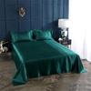 3Pcs Luxury Satin Silk Flat Bed Sheet Set Single Queen Size King Size Bedspread Cover Linen Sheets Double Full Double Sexy