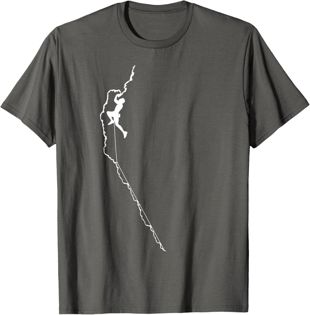 Rock Climbing Graphic Tee Men Sport Bouldering Mountaineer Outdoor Activity Gift TShirt
