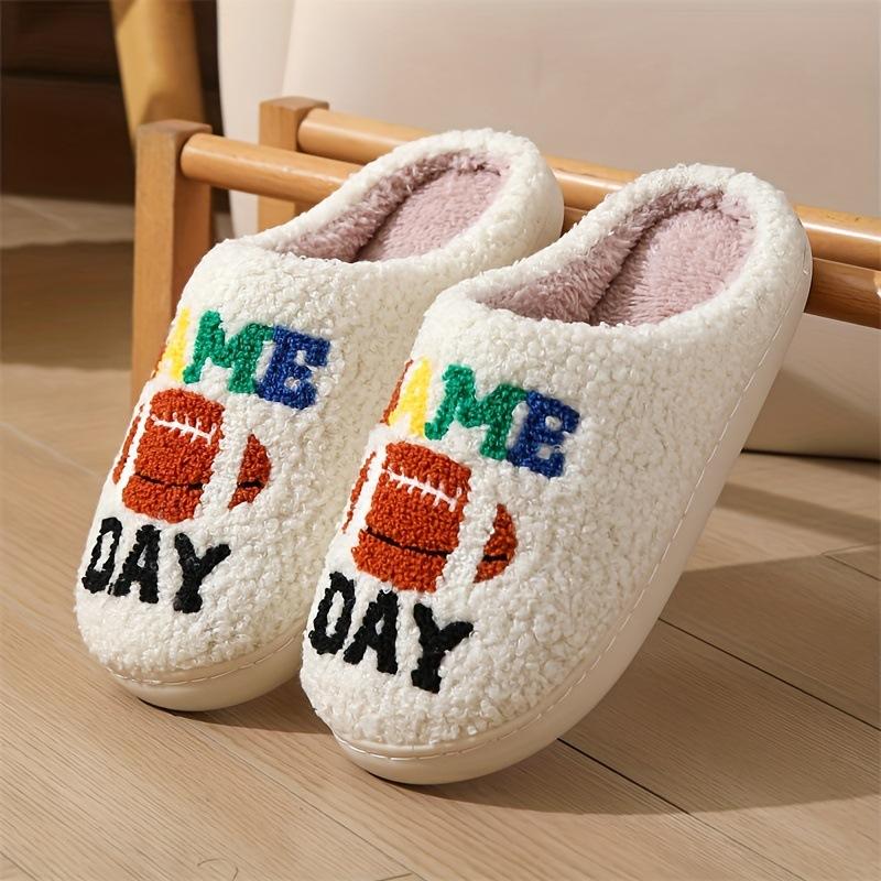 Slippers cotton slippers women winter christmas halloween cotton mop indoor home plush warm cotton slippers