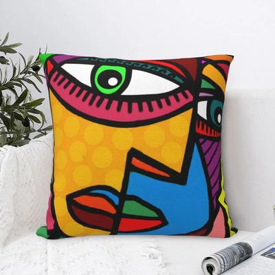 Pillow Cover Picasso Painting Pattern Cushion Cover Abstract Face Cute Funny Pillow Case For Living Room Chair Pillowcases