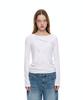 AEGO FREEDOM LAB Nip Point Sleeve T-Shirt_White