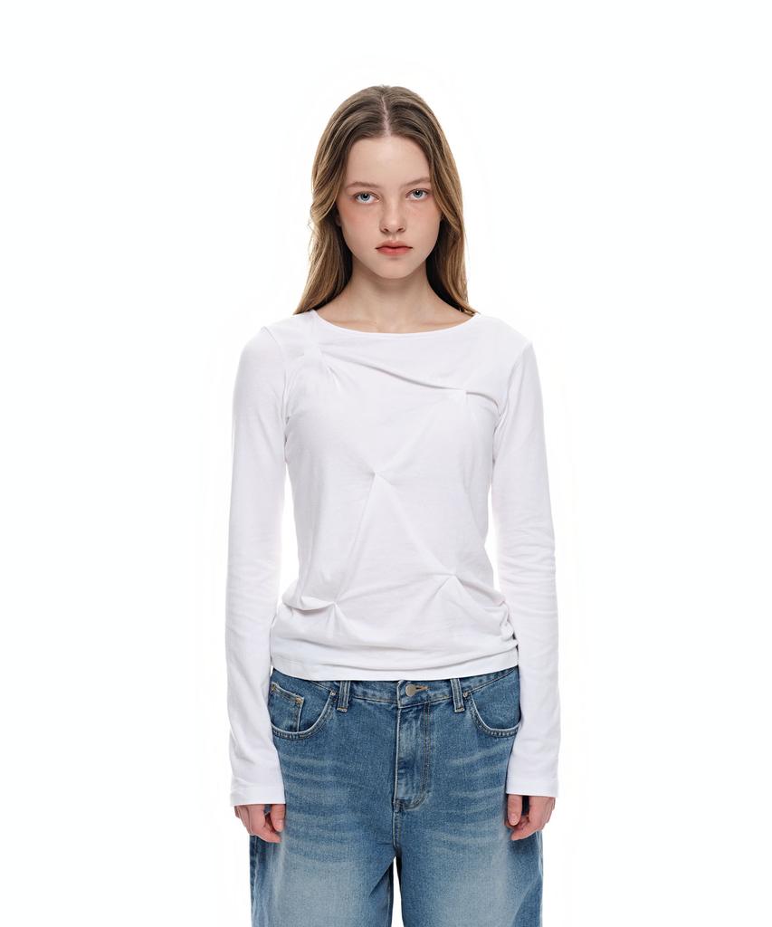 AEGO FREEDOM LAB Nip Point Sleeve T-Shirt_White