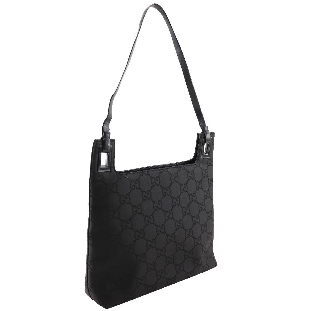 Gucci Ein-Riemen-Umhängetasche 001998 schwarz/GG-Nylon Damen Gebraucht