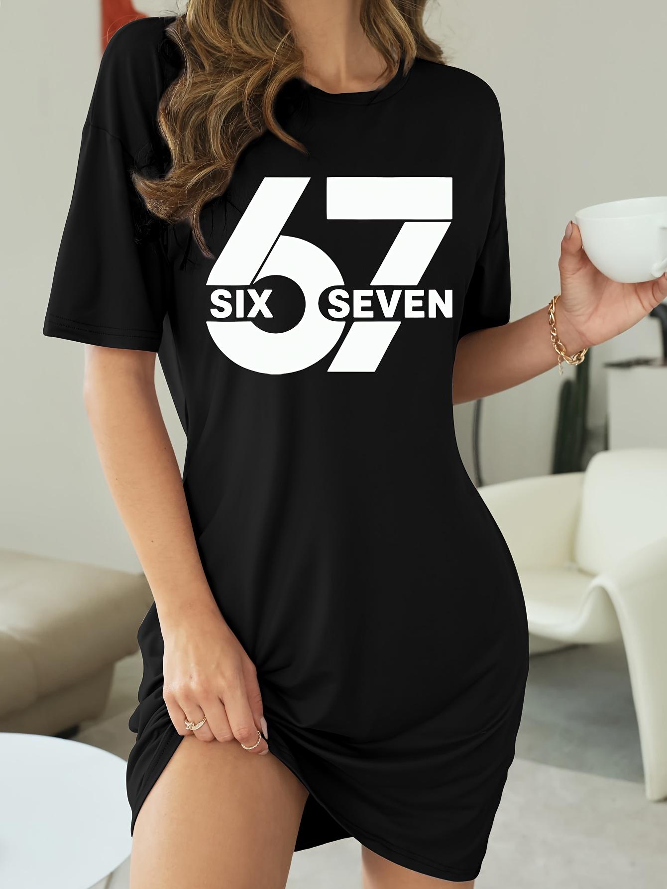 

Women s Numeral Print Nightdress - Breathable Round Neck Sleep Dress Suitable for All Seasons. Machine Washable Cozy Pajamas for s. Elegant Homewear ; 6XL дубильная кора