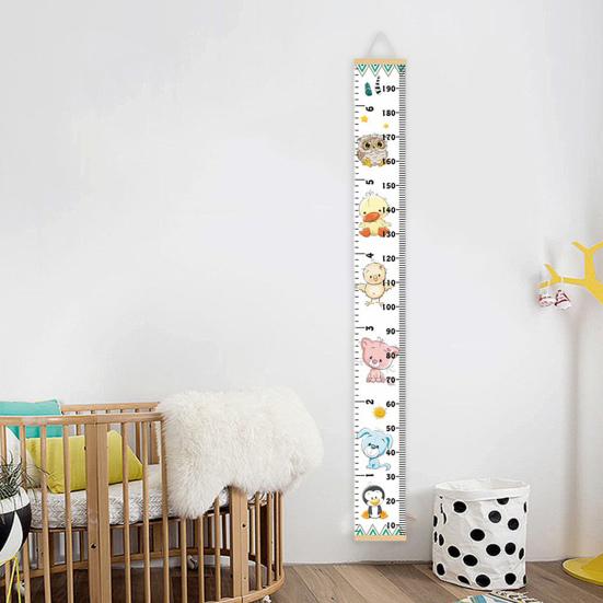Gráfico de Crescimento Infantil Animal Quarto de Criança Berçário Quarto Pendurado na Parede