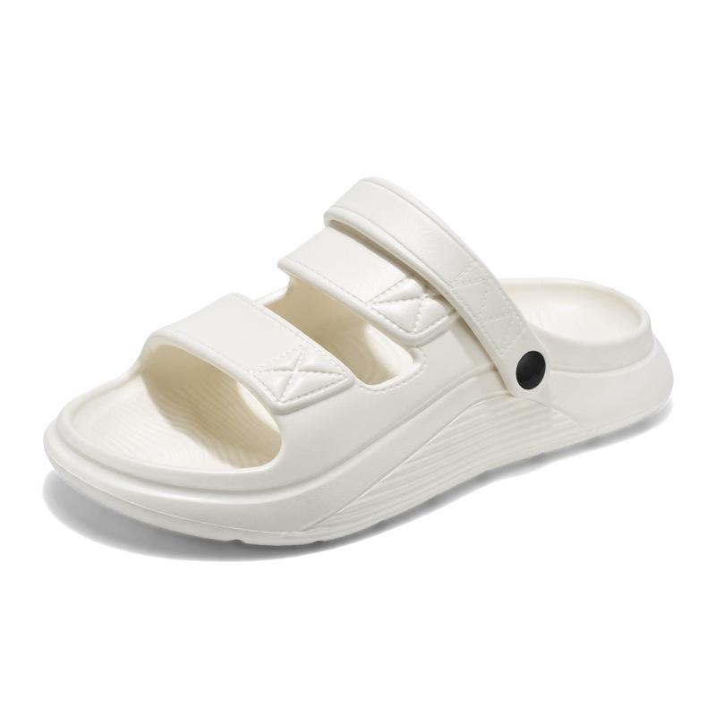 Large size men's open-toed shit-stepping slippers outdoor casual thick-soled slippers couple breathable beach cool slippers