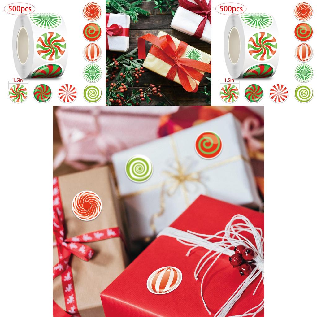 Xh097 Colorful Diy Christmas Candy Roll Labels For Kids Home Crafting Fun
