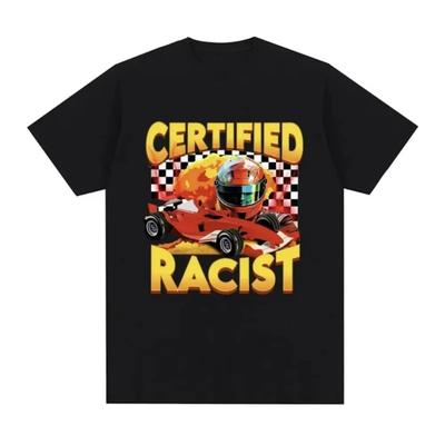 2025 New Y2K Women's Fashion Retro Short Sleeve Casual T-Shirt Professional Certification Racist Racing Fan Short Sleeve T-Shirt