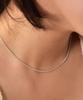 Helene Jewelry Silver 925 Flat Curve Chain Silver Necklace (Type A)