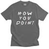Friends Tv Show T Shirt For Unisex  Cotton Tshirt Awesome Tee Tops Short Sleeve How You Doin Tshirts Slim Fit Clothing