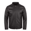 Casual Men Leather Jacket Thin Soft Cowhide Leather Black Brown Standard Collar Mens Coats Spring