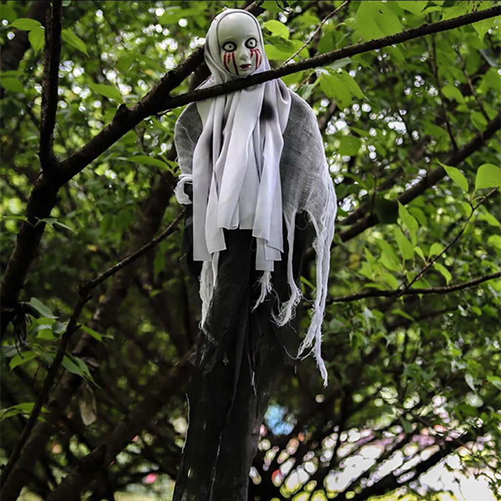 Scary Halloween Hanging Ghost Skull Halloween Party Decoration Hanging Grim Reaper Garden Bar Haunted House Skeleton Prop