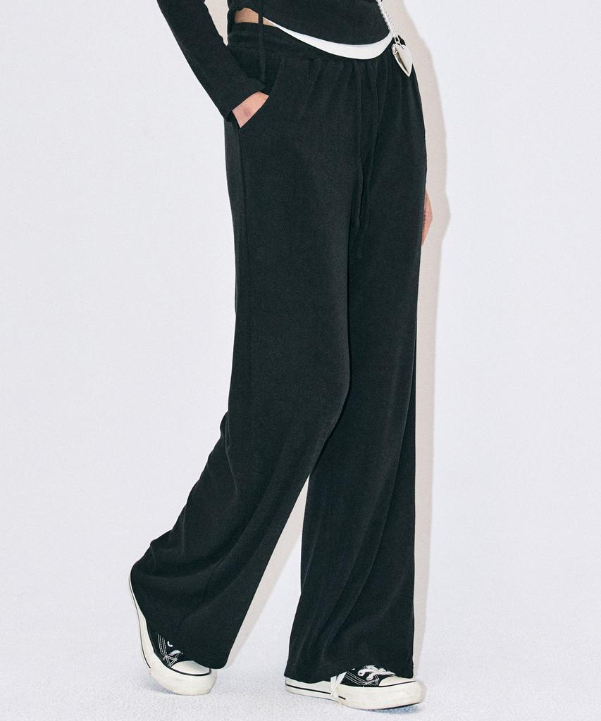 Zero Planet Eva Knit Wide Pants [Black]