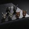 Demon Satan Ram Skull Stud Earrings for Men Women Nordic Retro Gothic Punk Skeleton Retro Viking Earrings Jewelry Gifts OHE186