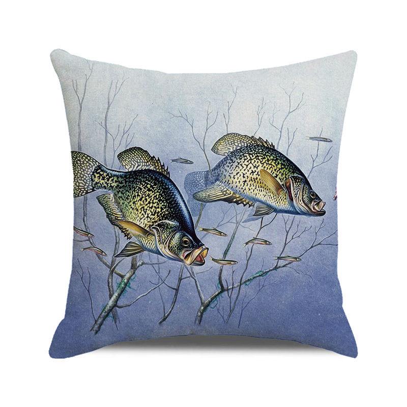 Home Decor Underwater World: Sea Creatures & Mysteries Pattern Cushion Cover Suitable for Sofa Bedroom Car Pillow Cover