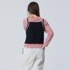 Benetong Crochet Contrast Line Knit Vest_Bakve1611Bk