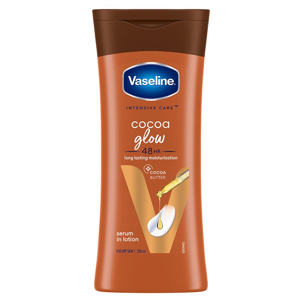 

Vaseline Intensive Care Cocoa Glow Body Lotion 200 Ml Deep Moisture Fast Absorbing For Dry Dull Skin