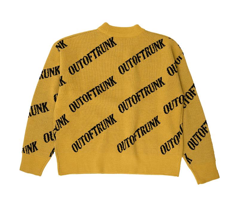 OUT OF TRUNK Oot Logo Knit Sweater (Mustard)