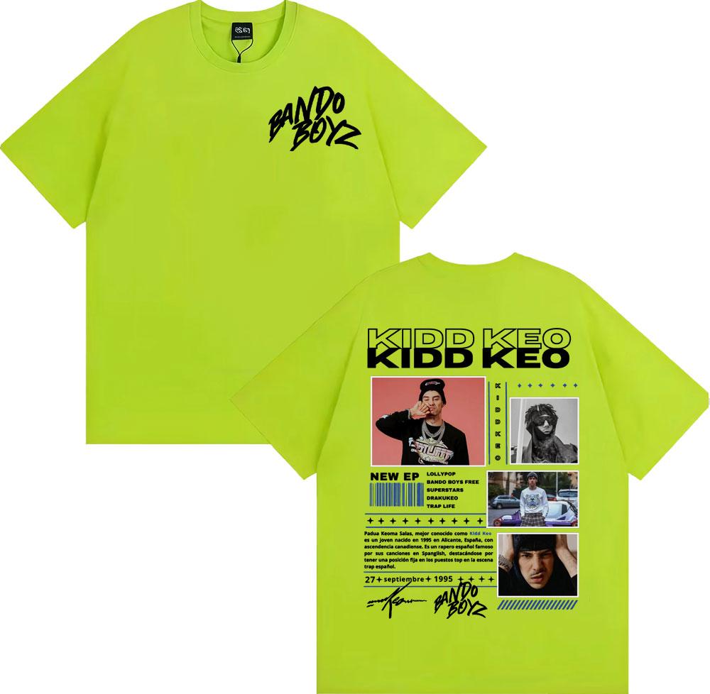 Rapper Kidd Keo Bando Boyz Tour 2025 Graphic T-shirts Men's Clothing Fashion High Street T Shirt Oversized Short Sleeve T-shirt
