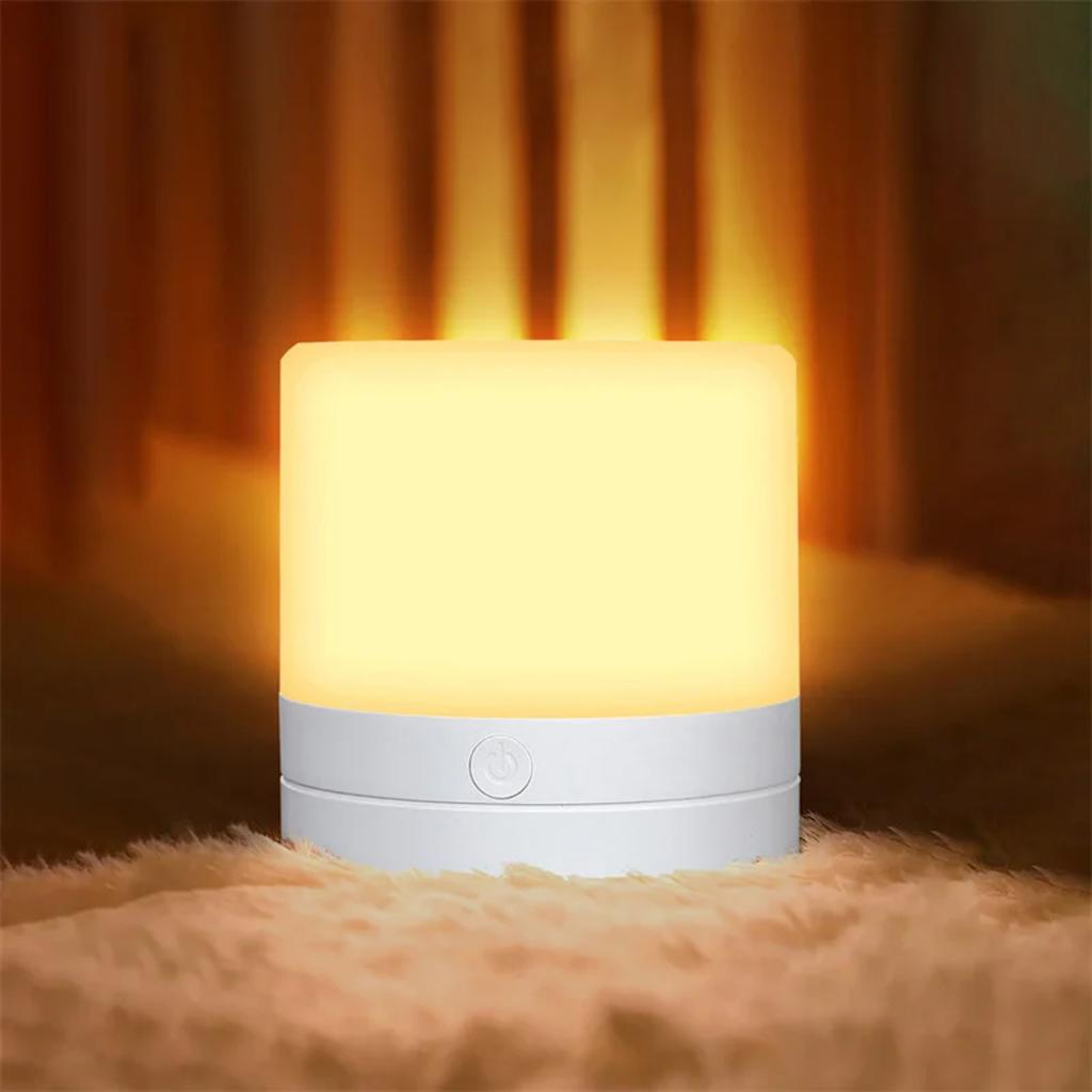 New LED Night Light Touch Light Sensor Control Portable USB Powered Color Changing Atmosphere Lamp  Bedside Bedroom Living Room