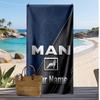 Toalla de Playa Personalizada MAN Truck, Estampa tu Nombre Texto Toalla Ligera Absorbente para Natación Viajes