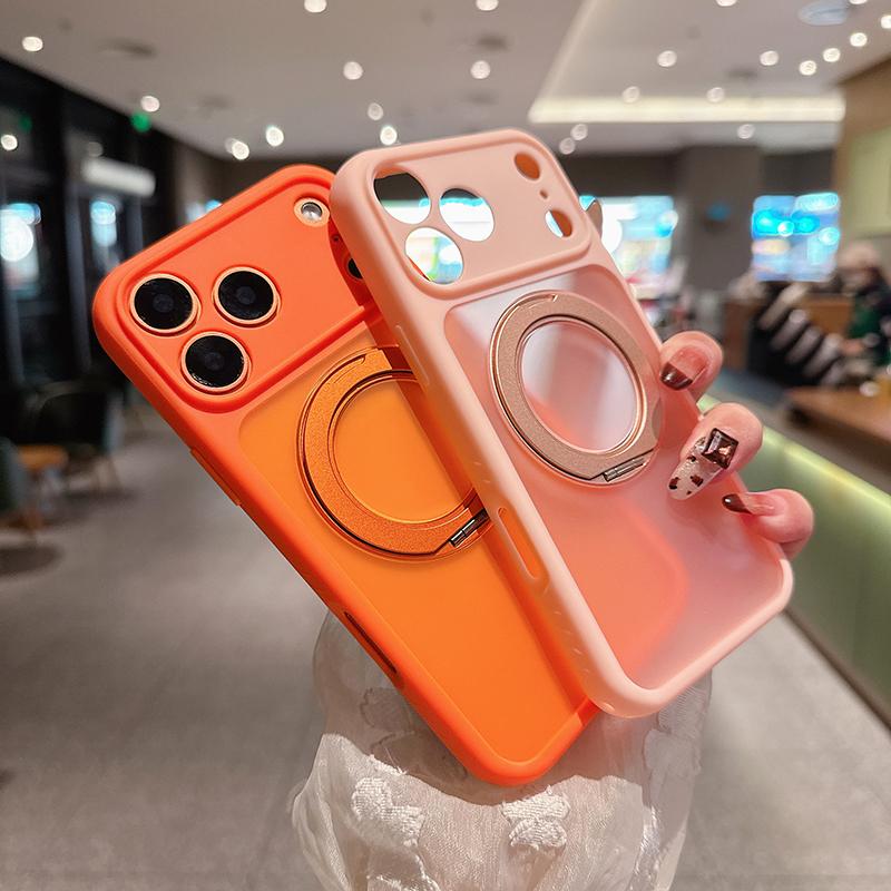 360° Rotatable Ring Bracket Stand Case For iPhone 17 Pro Max 17 Air 17Pro For Magsafe Wireless Charger Shockproof Matte Cover