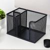 1pc Black Pen Holder Mesh Office Supplies Accessories Desk Organizer Home Office and School Pencil Organizer Makeup Storage Box