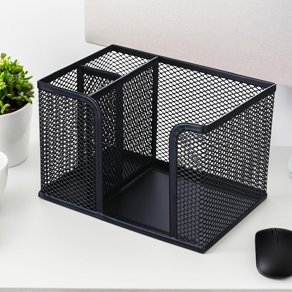 1pc Black Pen Holder Mesh Office Supplies Accessories Desk Organizer Home Office and School Pencil Organizer Makeup Storage Box