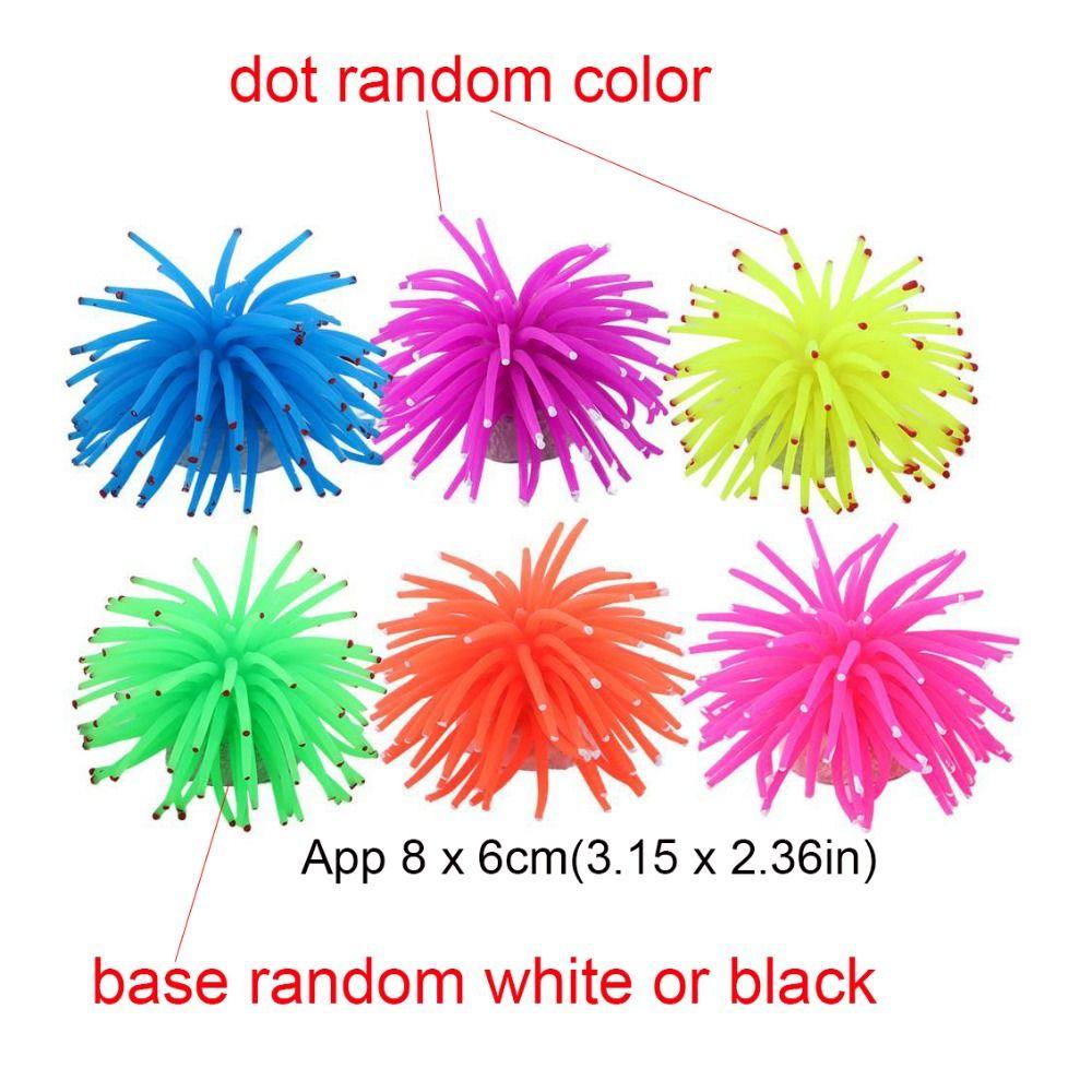 Colors Silicone Aquarium Coral Ornament Underwater Fish Tank Silicone Plant Artificial Coral Fish