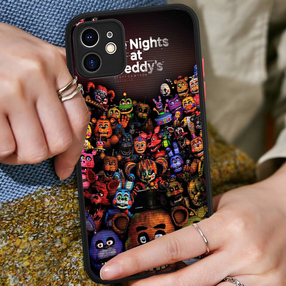 F-FNAF Five-nights-At-Freddys Phone Case For iPhone 16 15 14 11 12 13 Pro Max Plus 12 XS Max Back Cover Matte Case