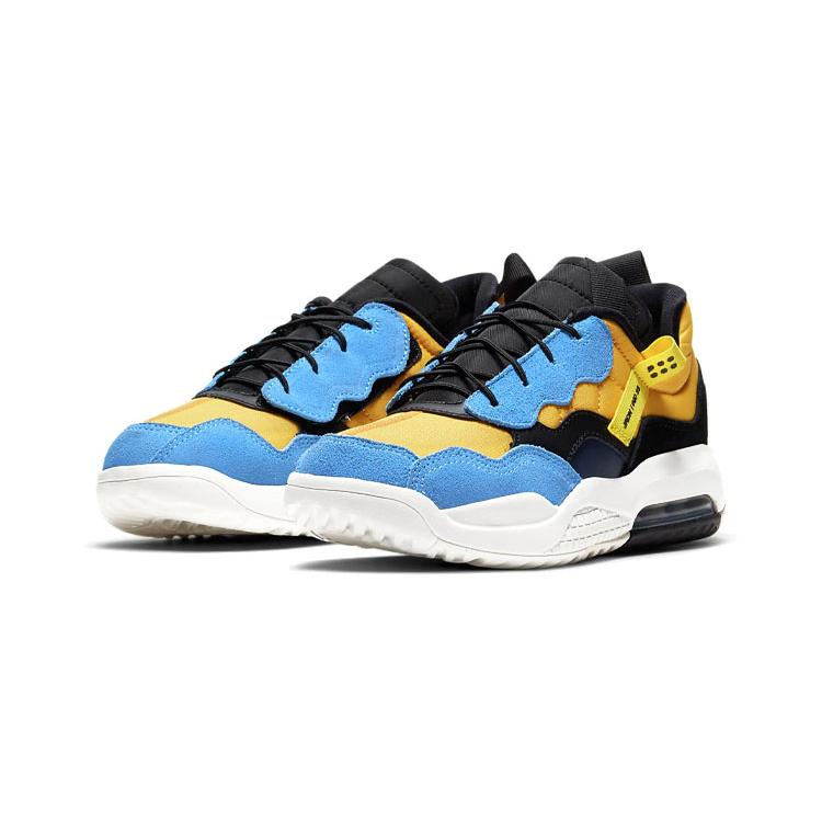 New Jordan MA2 'University Gold' Low Top Running Shoes Black Yellow Blue Children Aged 3 7 Years Old CW6595-700