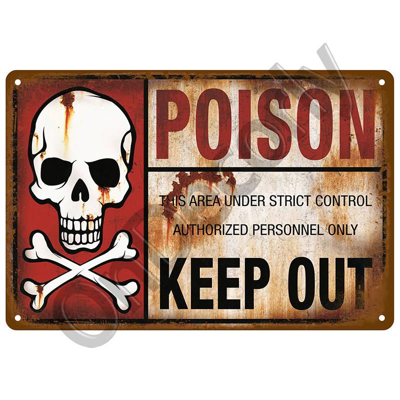 Retro výstražná plechová cedule Nebezpečí Vintage plechová cedule Plakát Kovová deska pro garáž Domácí muž Jeskyně Nástěnná výzdoba Umělecké hospody Plakát Pozor