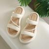 688-10 Two women in cool slippers 2025 new summer fairy wind flat bottom one-word drag Roman beach sandals