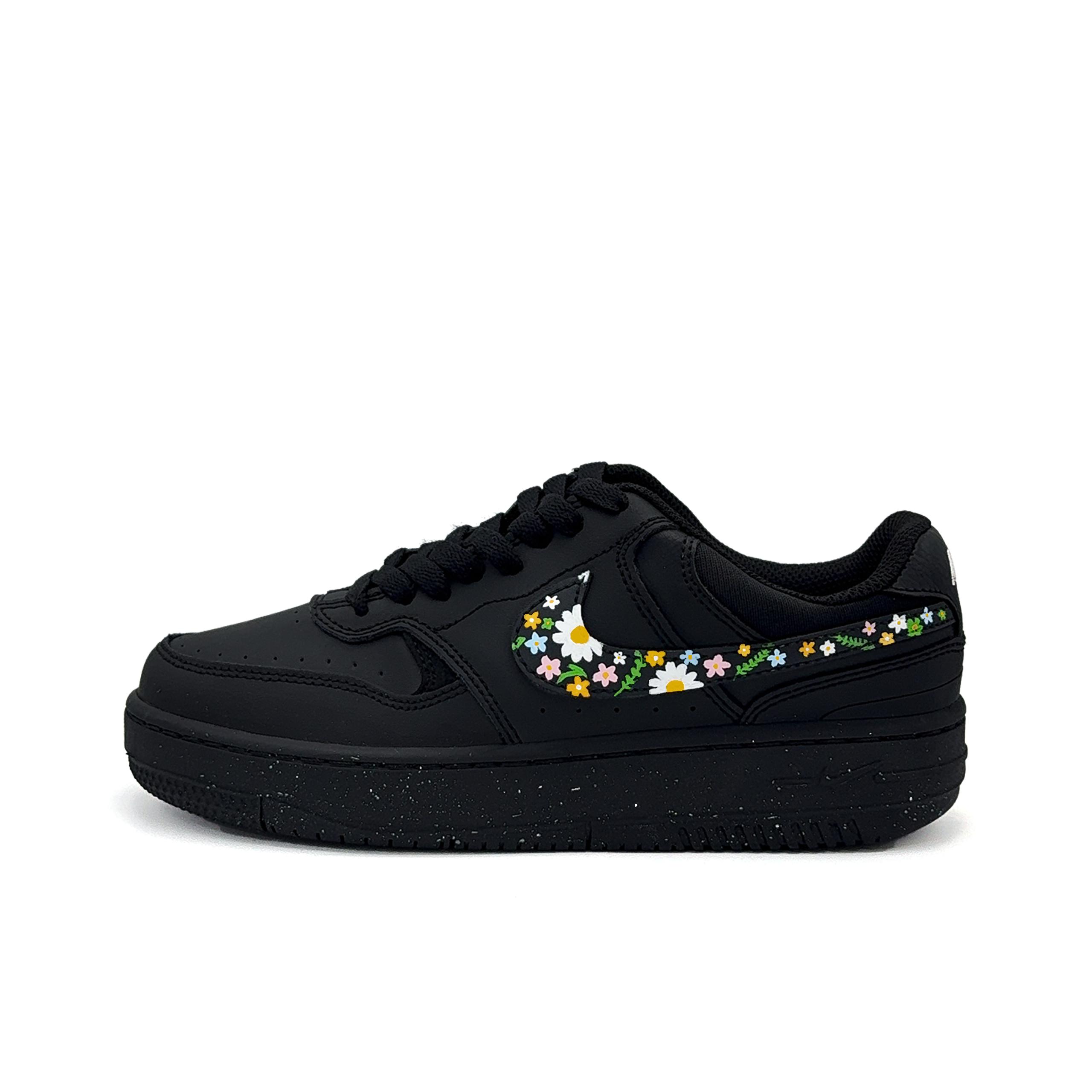 

Nike Gamma Force Ink Island Floral Trace Abrasion Resistant Low top Skateboard Shoes Unisex Black FQ6476-010(Team471-) 38