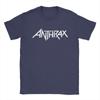 Men Anthrax Logo T Shirt Band Pure Cotton Clothes Novelty Short Sleeve O Neck Tee Shirt Original T-Shirt