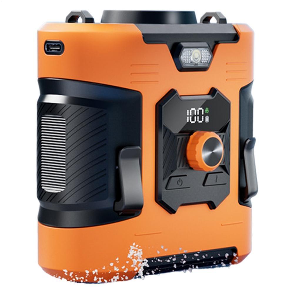 

Поясной вентилятор 8000 мАч Высокоскоростной персональный охлаждающий вентилятор Вентилятор с поясным зажимом Охлаждающие гаджеты оранжевый