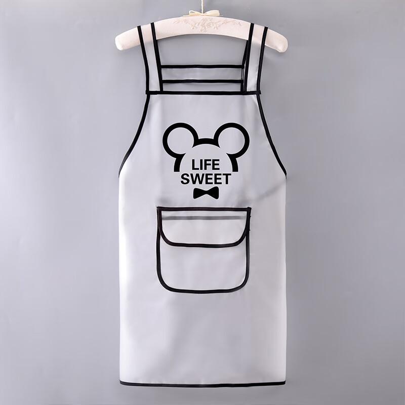 Three Dolphins Transparent TPU Waterproof Oil-Proof Apron