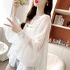 Summer Thin Lace Hollow Sun Protection Jacket Design Sensibility Zipper Loose Fit Long Sleeve Women's Clothing