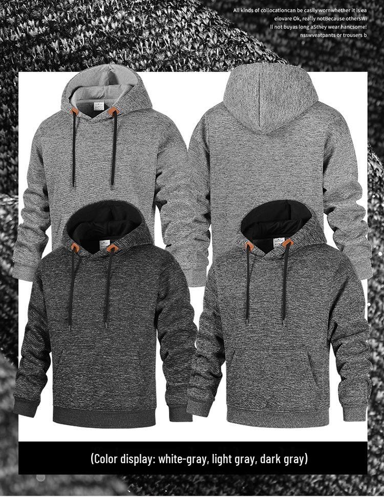 2025 Men's Trendy Hong Kong Style Long Sleeve Hooded Sweatshirt - Spring/Autumn Fashion Casual Pullover